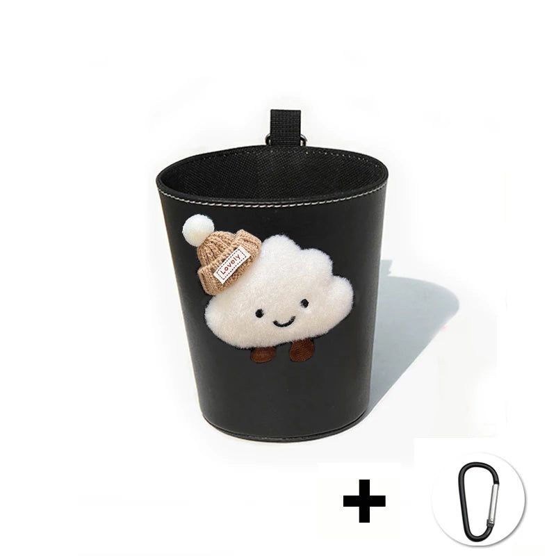 Mini poubelle de voiture avec motif nuage