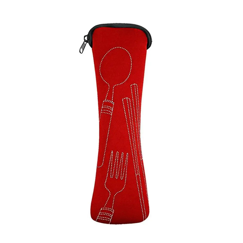 Etui Zippé pour couverts - Pochette Portable pour Repas