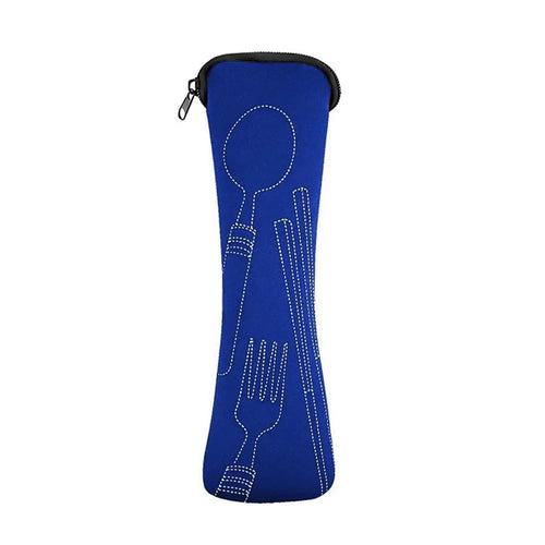 Etui Zippé pour couverts - Pochette Portable pour Repas